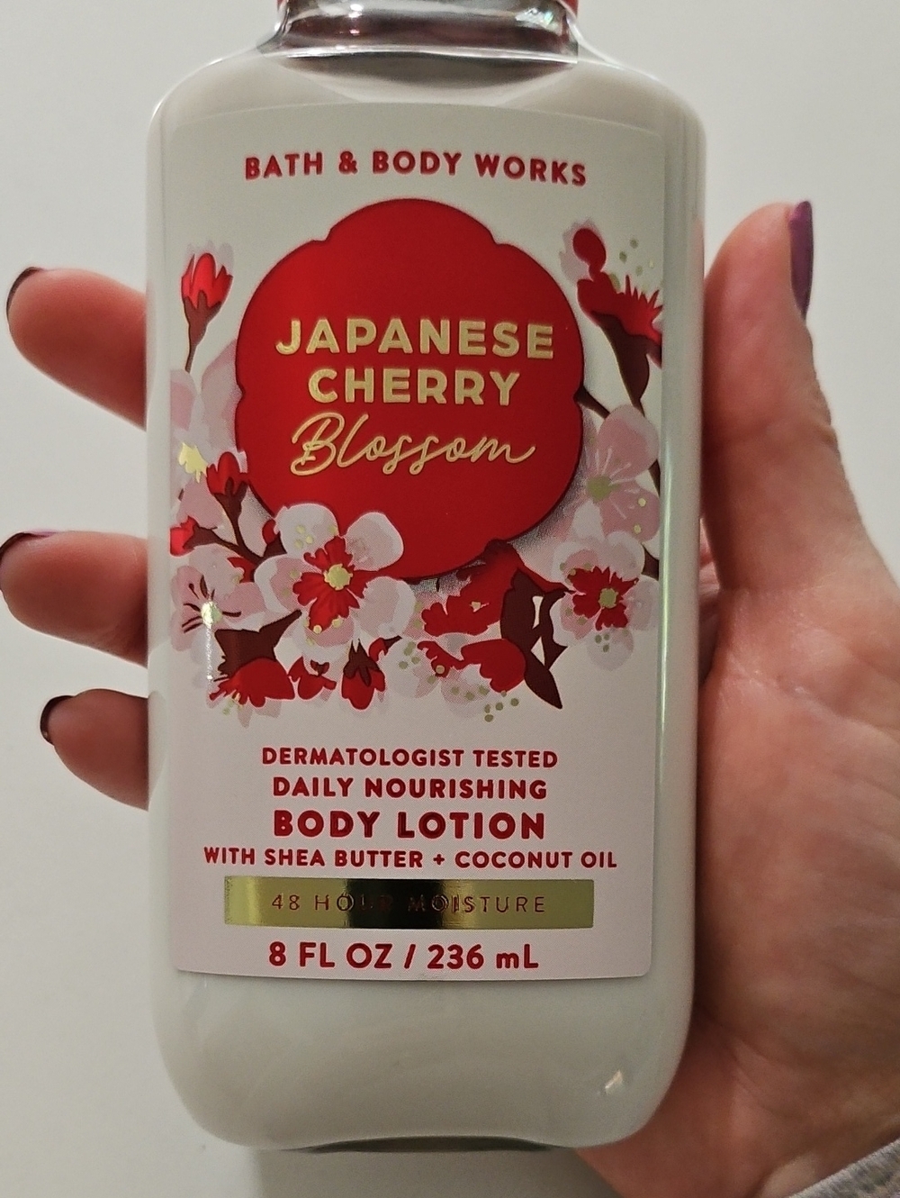 Bath & Body Works Japanese Cherry Blossom Lotion - White & Pink & Red